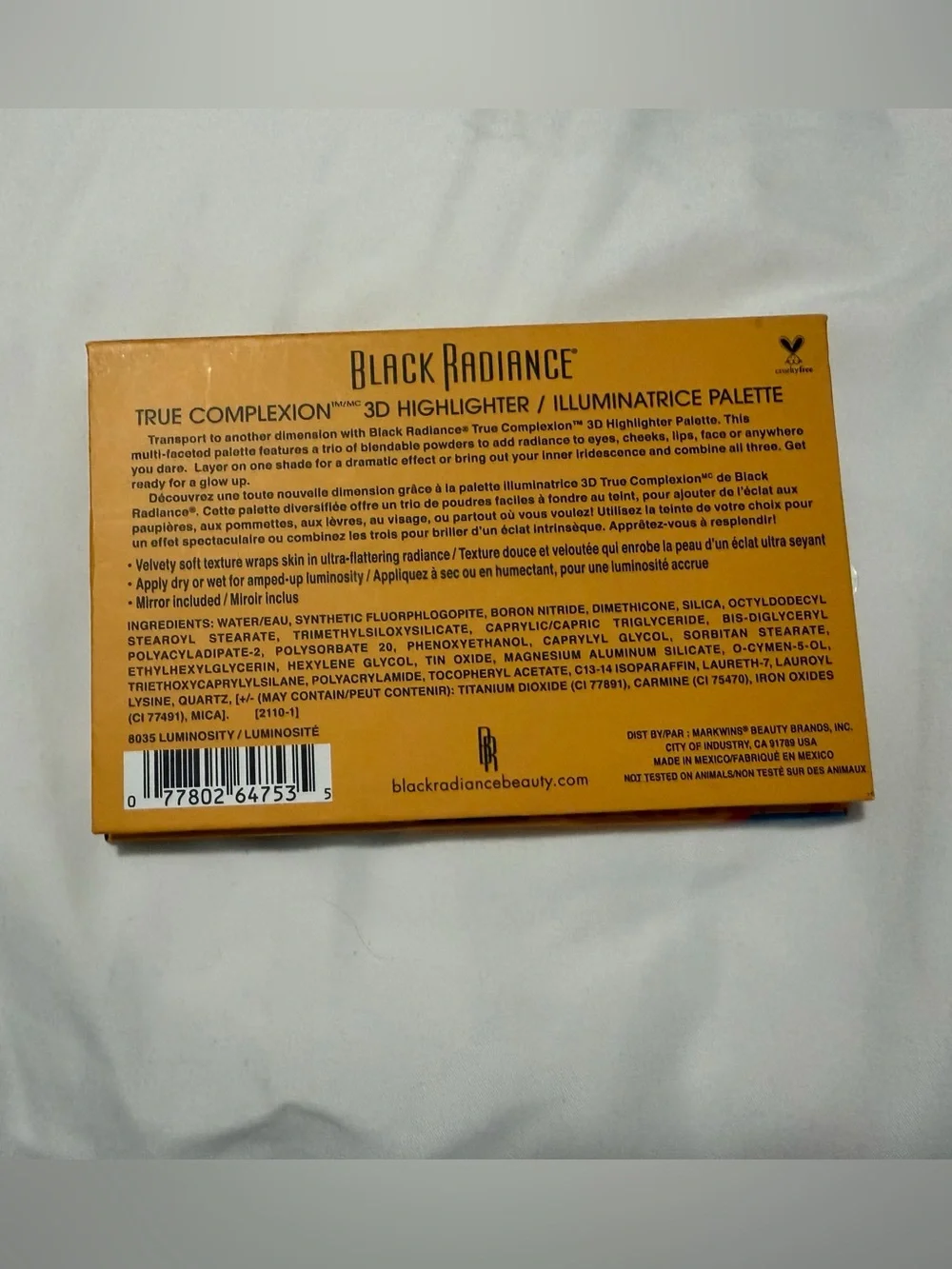 Black Radiance True Complexion 3D Highlighter Palette NEW